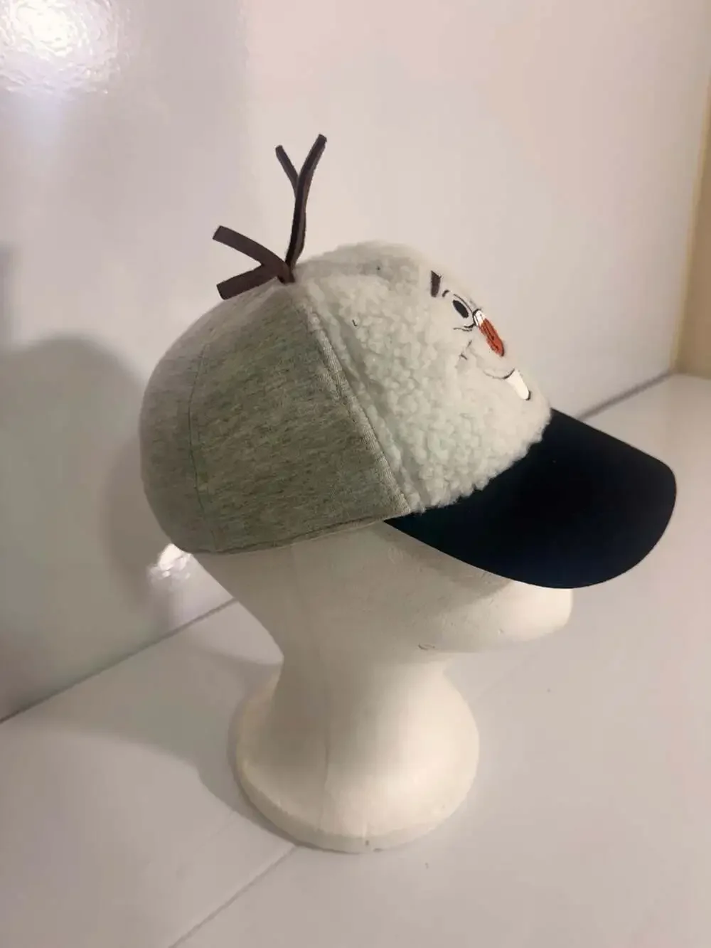Disney Frozen II Olaf Character Fuzzy Baseball Cap Hat